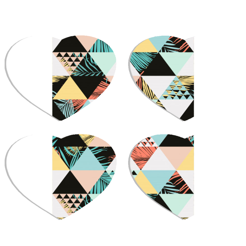 Магнитные фотопазлы Сердце 50 на 50 набор 4 штуки 