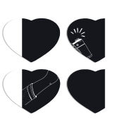 Магнитные фотопазлы Сердце 50 на 50 набор 4 штуки 
