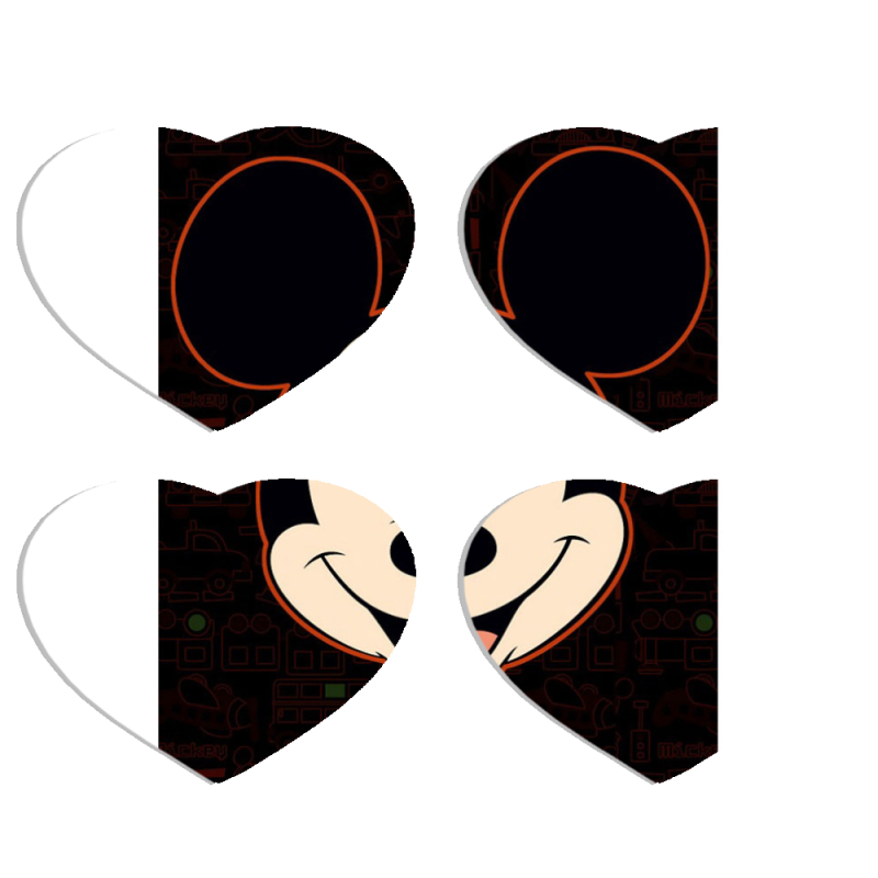 Магнитные фотопазлы Сердце 50 на 50 набор 4 штуки 