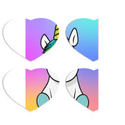 Магнитные фотопазлы Сердце 50 на 50 набор 4 штуки 