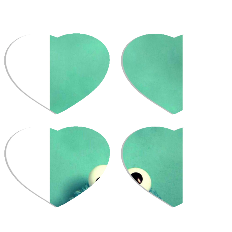 Магнитные фотопазлы Сердце 50 на 50 набор 4 штуки 