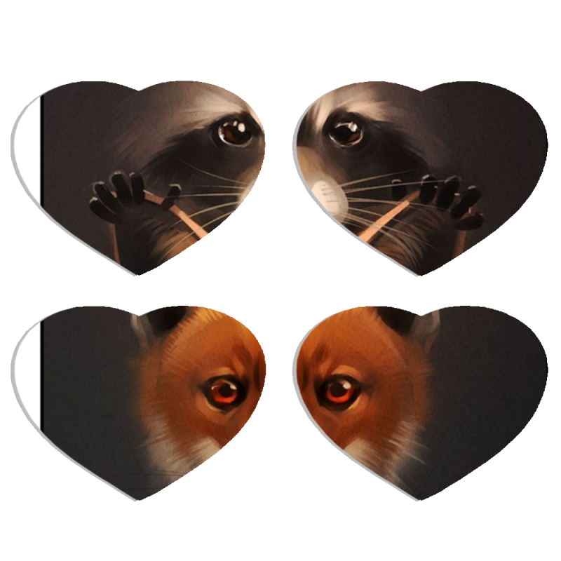 Магнитные фотопазлы Сердце 50 на 50 набор 4 штуки 