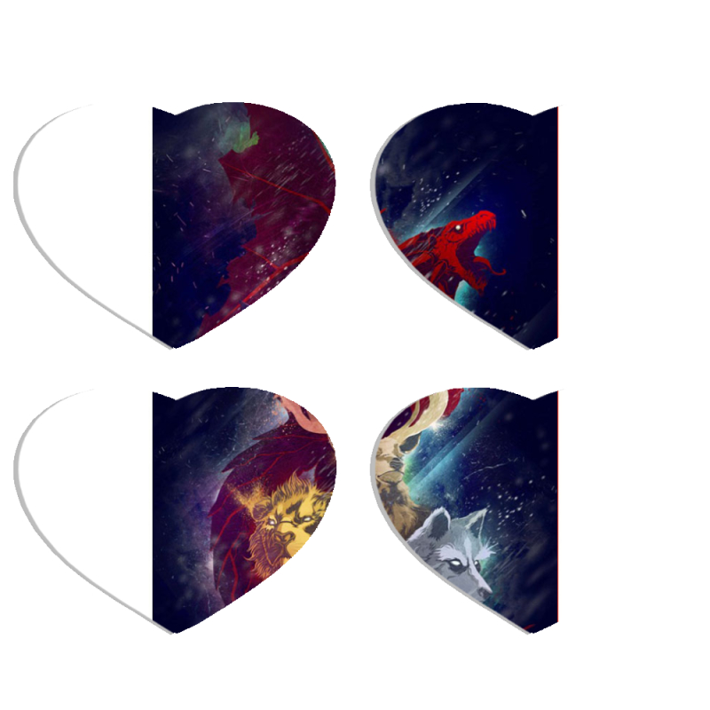 Магнитные фотопазлы Сердце 50 на 50 набор 4 штуки 