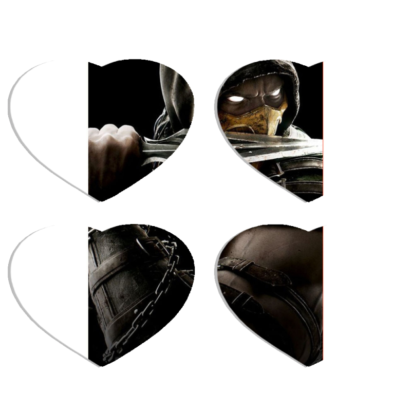 Магнитные фотопазлы Сердце 50 на 50 набор 4 штуки 