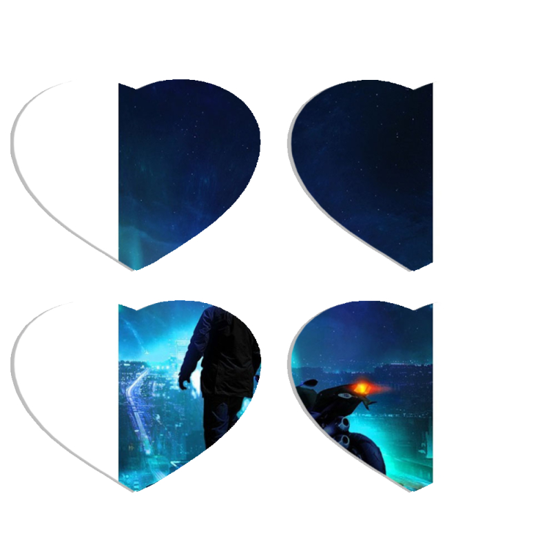 Магнитные фотопазлы Сердце 50 на 50 набор 4 штуки Motorcyclist