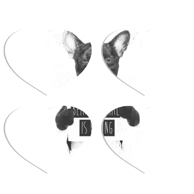 Магнитные фотопазлы Сердце 50 на 50 набор 4 штуки 