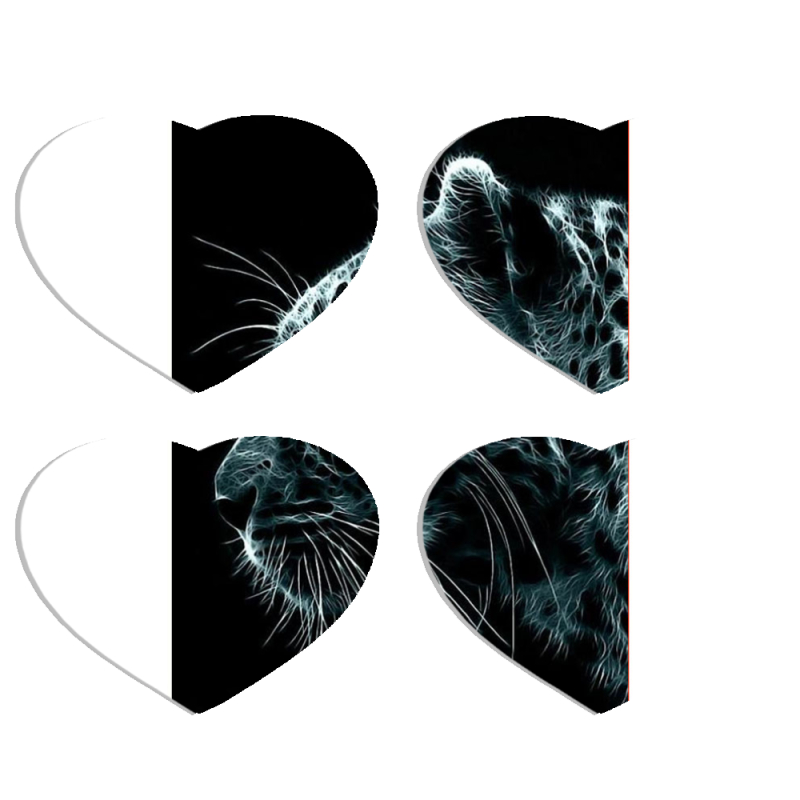 Магнитные фотопазлы Сердце 50 на 50 набор 4 штуки Leopard