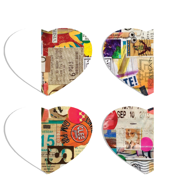 Магнитные фотопазлы Сердце 50 на 50 набор 4 штуки 