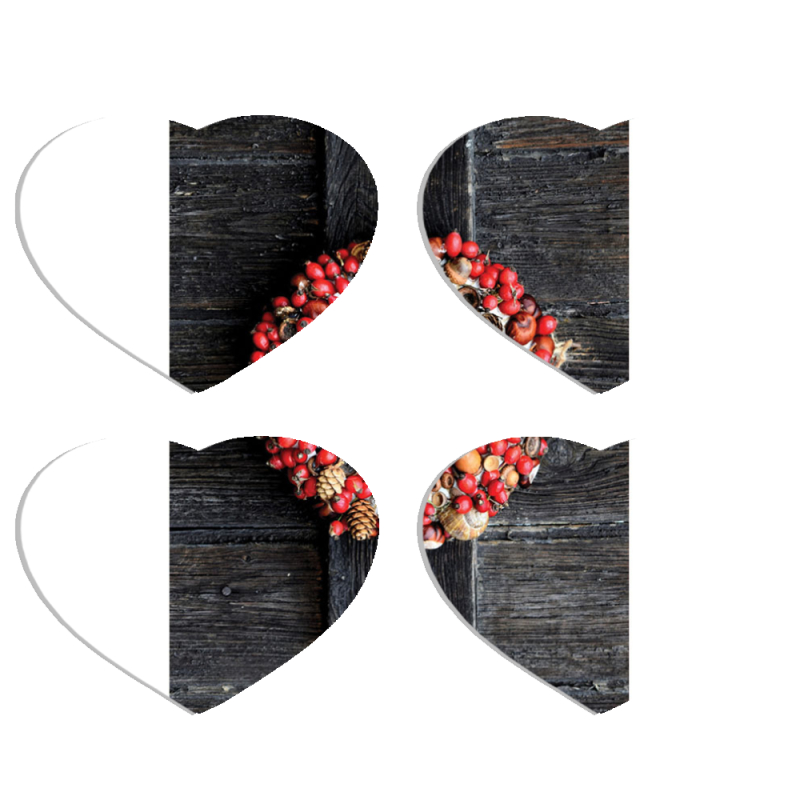 Магнитные фотопазлы Сердце 50 на 50 набор 4 штуки 