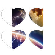 Магнитные фотопазлы Сердце 50 на 50 набор 4 штуки 