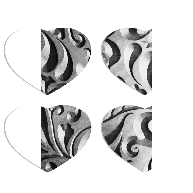 Магнитные фотопазлы Сердце 50 на 50 набор 4 штуки 