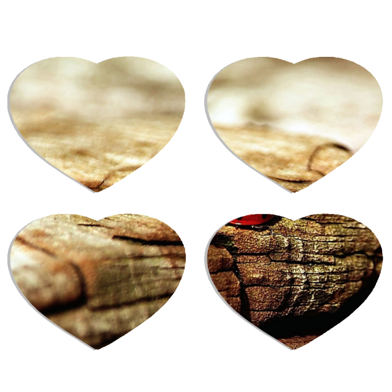 Магнитные фотопазлы Сердце 50 на 50 набор 4 штуки 
