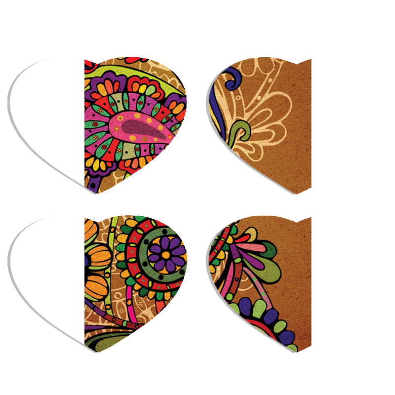 Магнитные фотопазлы Сердце 50 на 50 набор 4 штуки 