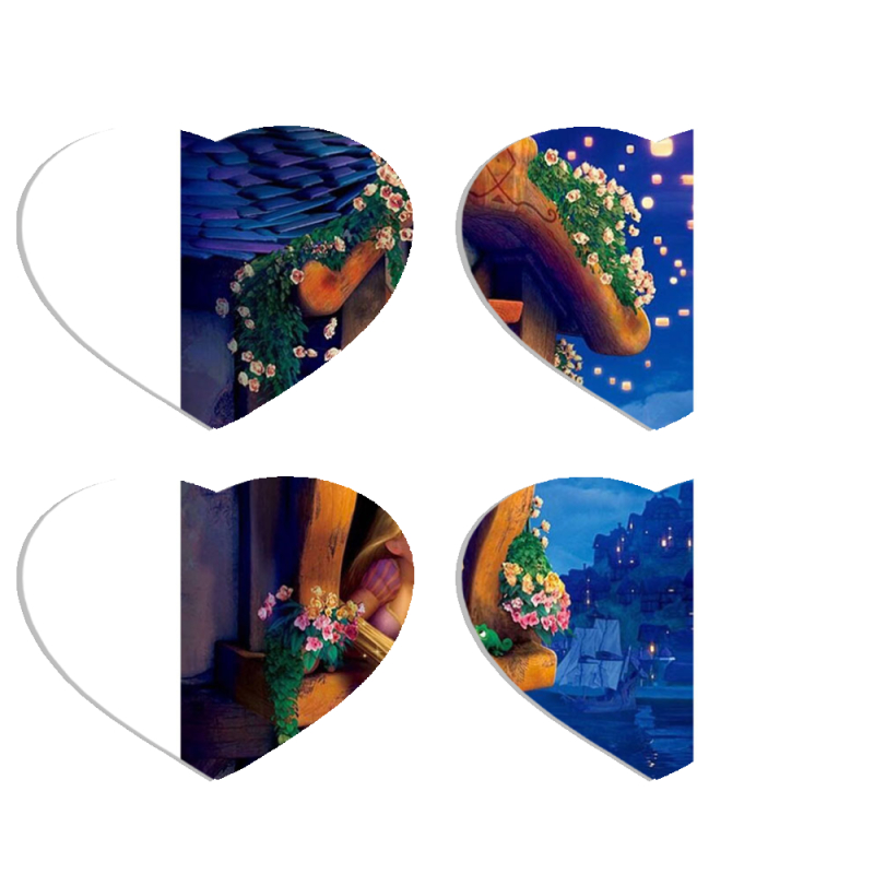 Магнитные фотопазлы Сердце 50 на 50 набор 4 штуки 