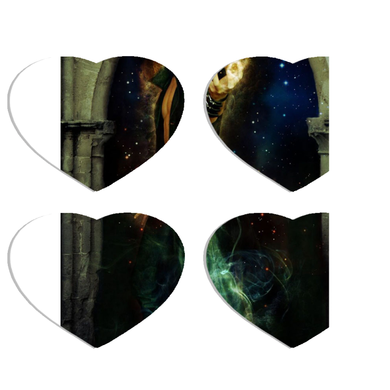 Магнитные фотопазлы Сердце 50 на 50 набор 4 штуки 