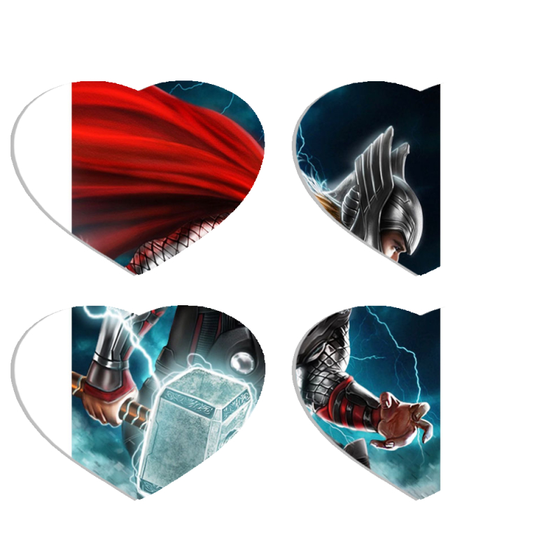 Магнитные фотопазлы Сердце 50 на 50 набор 4 штуки 