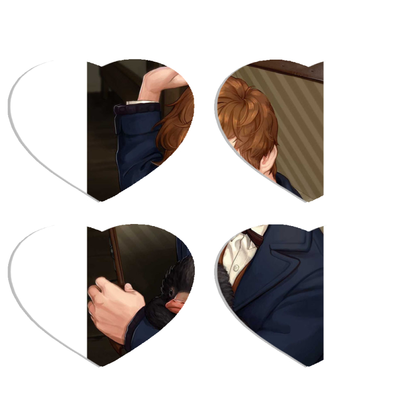 Магнитные фотопазлы Сердце 50 на 50 набор 4 штуки 