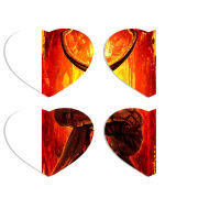 Магнитные фотопазлы Сердце 50 на 50 набор 4 штуки 