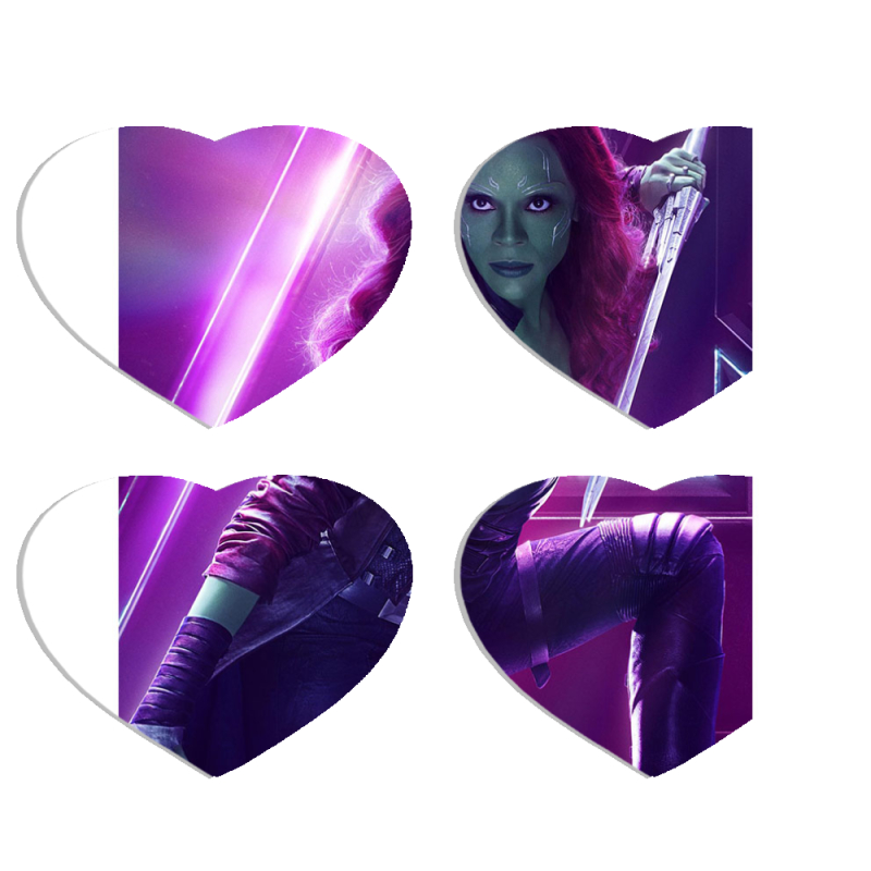 Магнитные фотопазлы Сердце 50 на 50 набор 4 штуки 