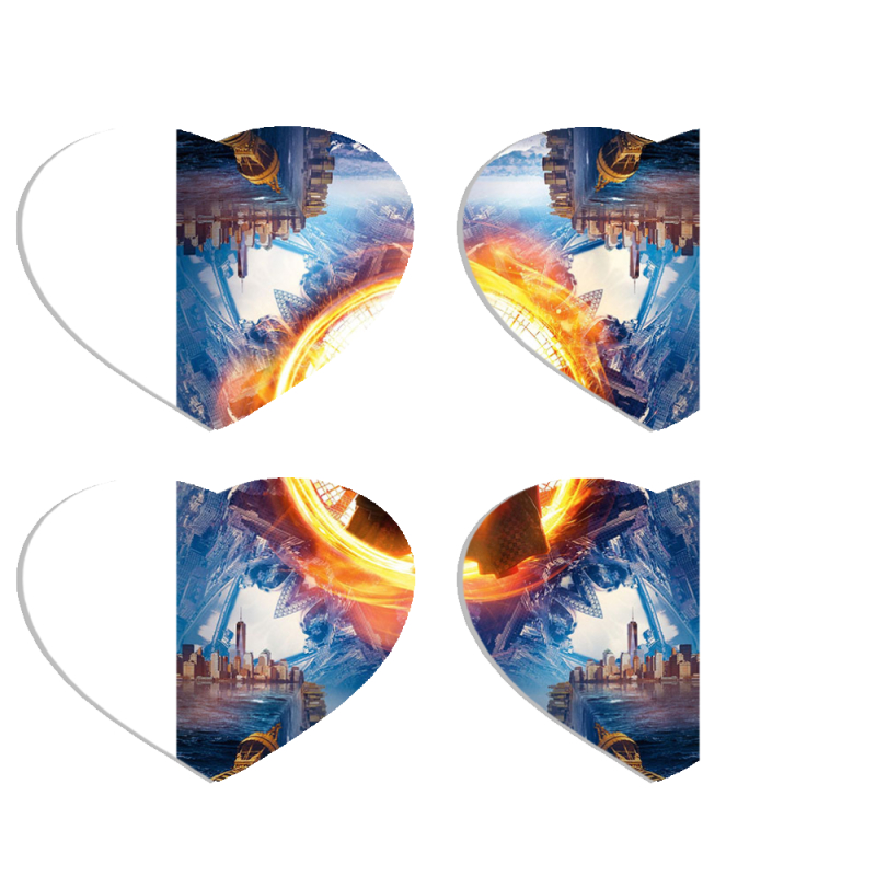 Магнитные фотопазлы Сердце 50 на 50 набор 4 штуки 