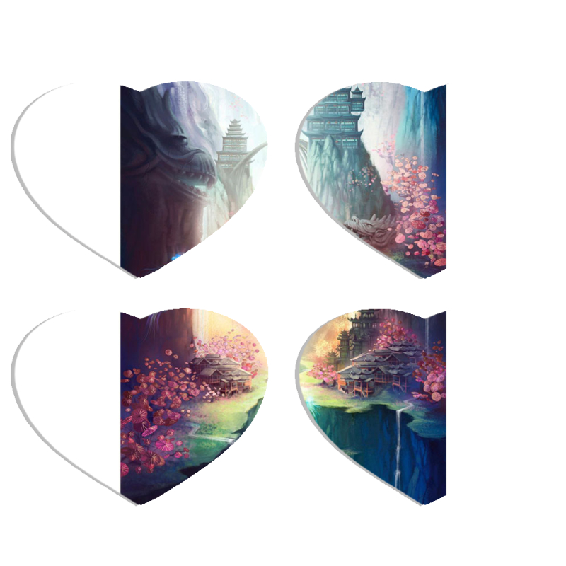 Магнитные фотопазлы Сердце 50 на 50 набор 4 штуки 