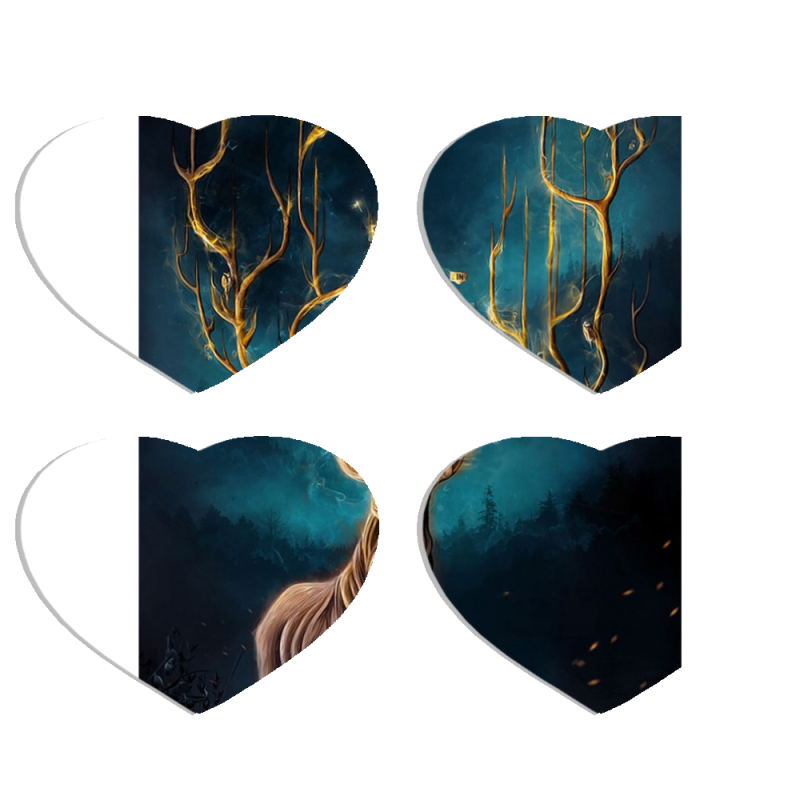 Магнитные фотопазлы Сердце 50 на 50 набор 4 штуки Fairy Deer