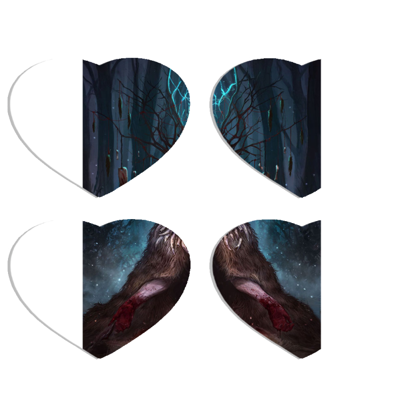 Магнитные фотопазлы Сердце 50 на 50 набор 4 штуки 