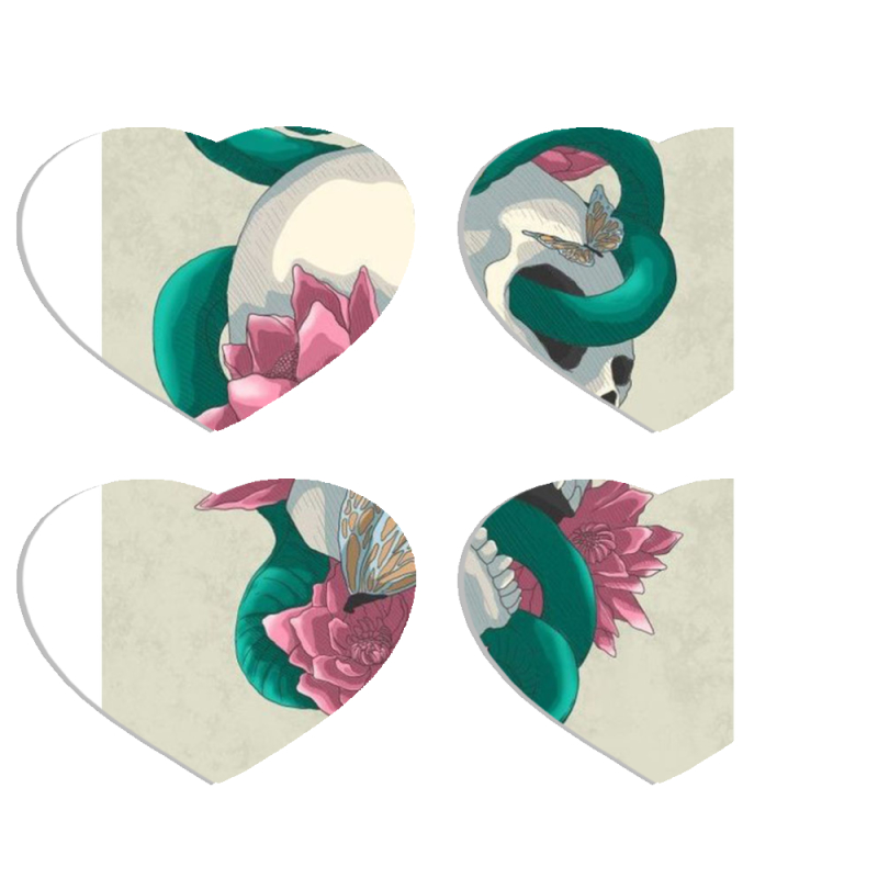 Магнитные фотопазлы Сердце 50 на 50 набор 4 штуки 