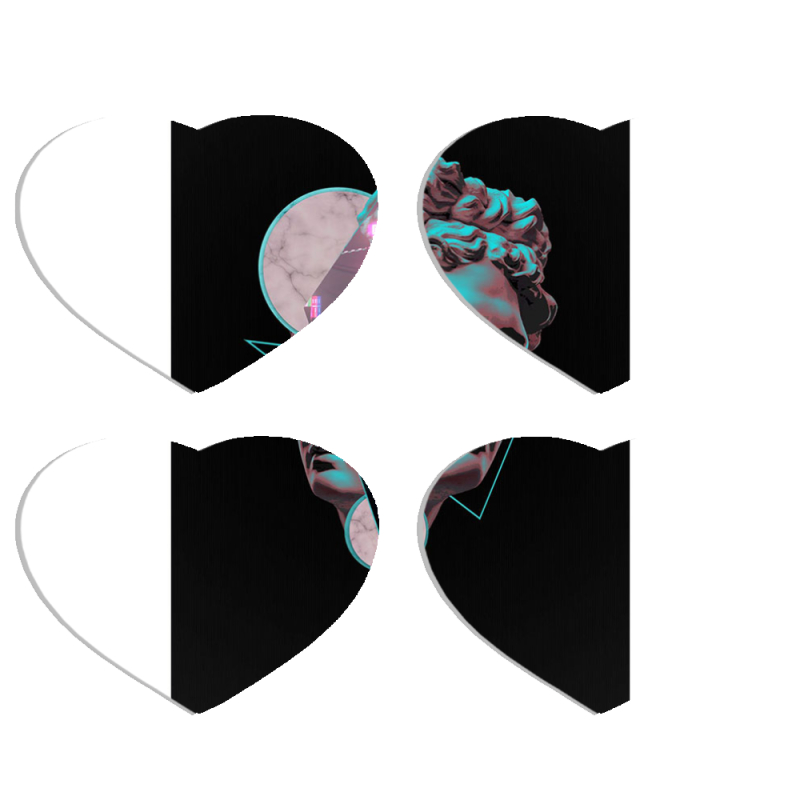 Магнитные фотопазлы Сердце 50 на 50 набор 4 штуки 