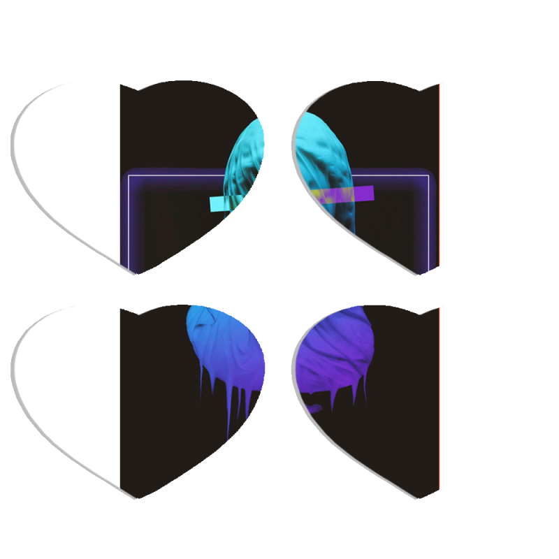 Магнитные фотопазлы Сердце 50 на 50 набор 4 штуки 