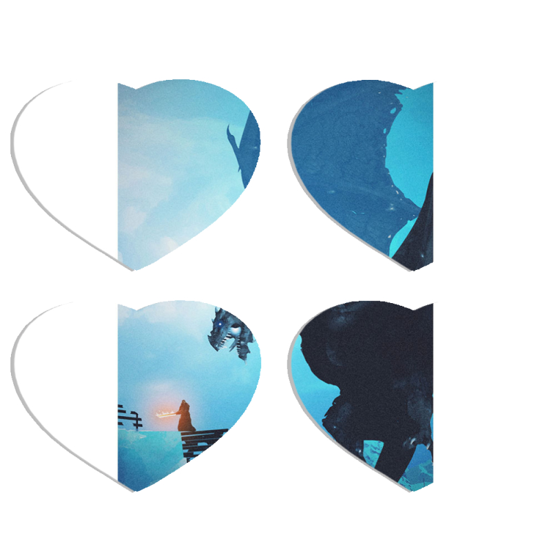 Магнитные фотопазлы Сердце 50 на 50 набор 4 штуки 