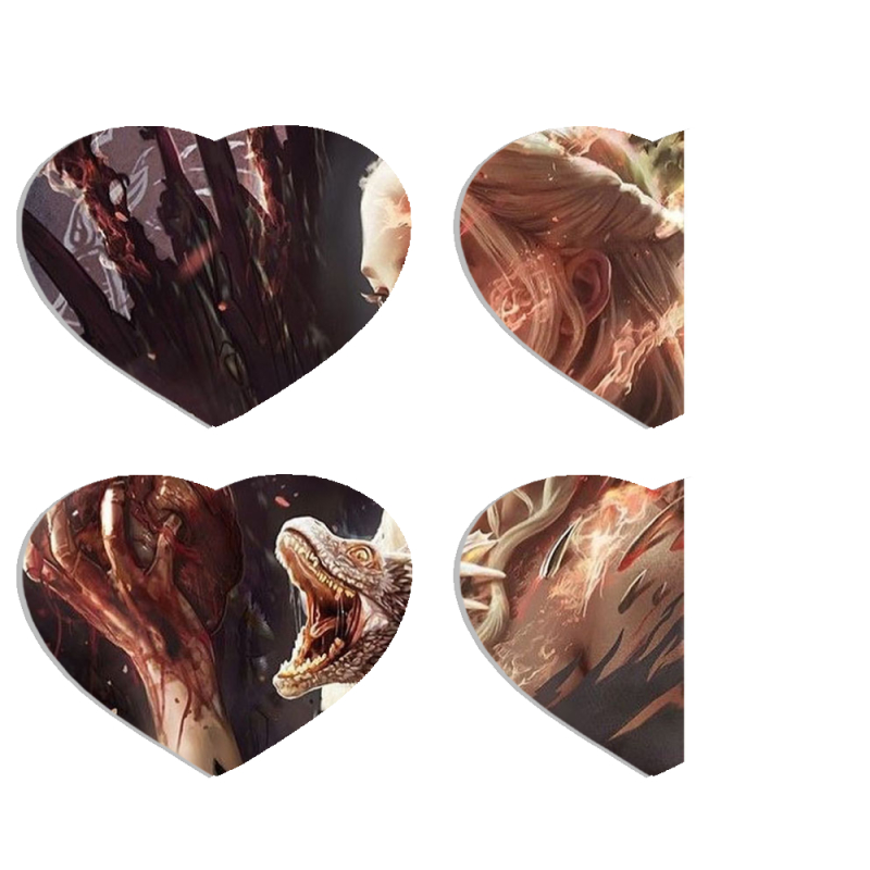 Магнитные фотопазлы Сердце 50 на 50 набор 4 штуки 
