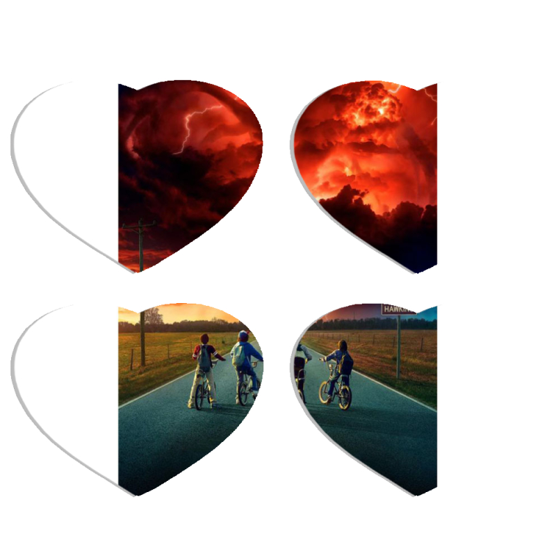 Магнитные фотопазлы Сердце 50 на 50 набор 4 штуки 