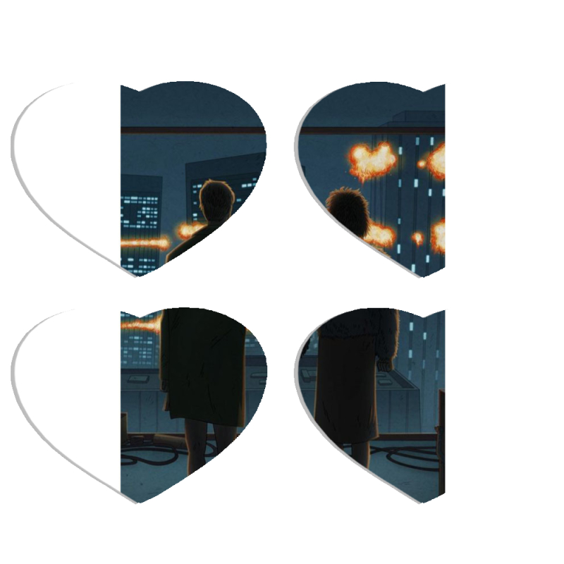 Магнитные фотопазлы Сердце 50 на 50 набор 4 штуки 