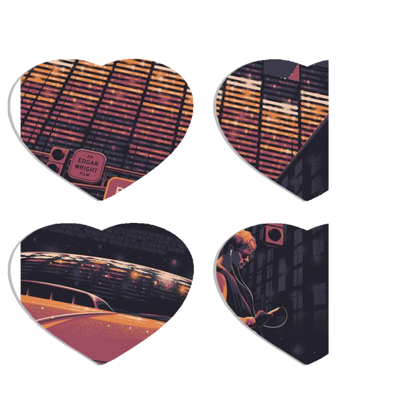 Магнитные фотопазлы Сердце 50 на 50 набор 4 штуки 