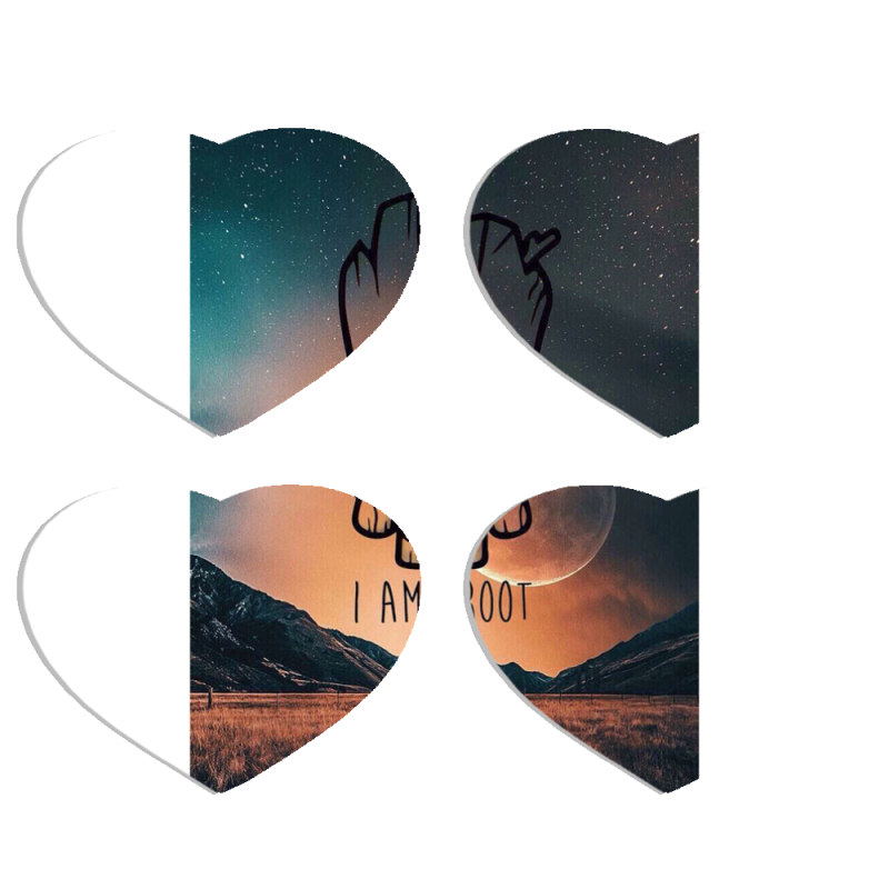 Магнитные фотопазлы Сердце 50 на 50 набор 4 штуки 