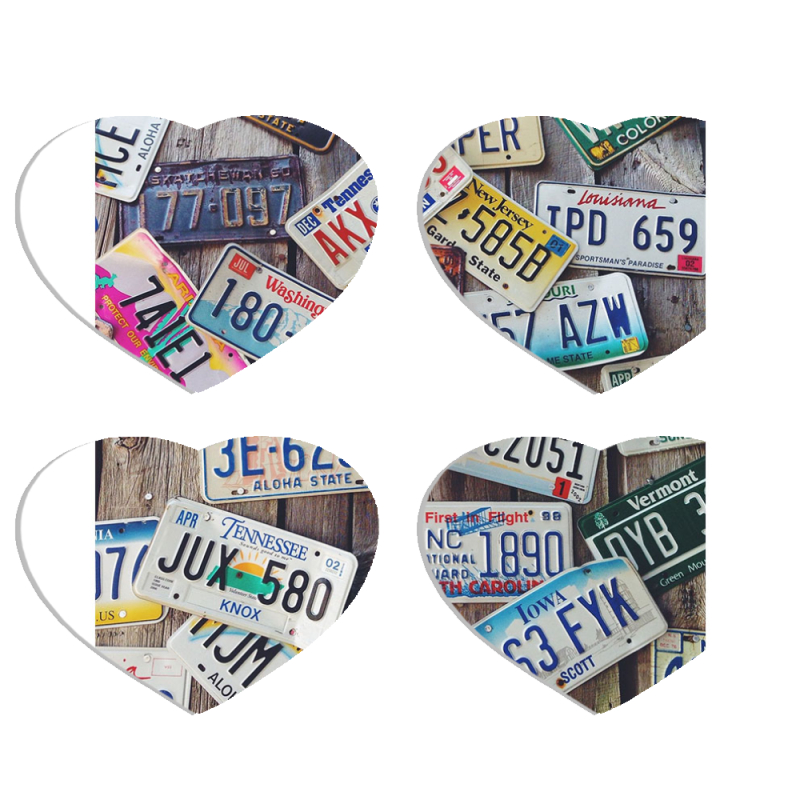 Магнитные фотопазлы Сердце 50 на 50 набор 4 штуки 