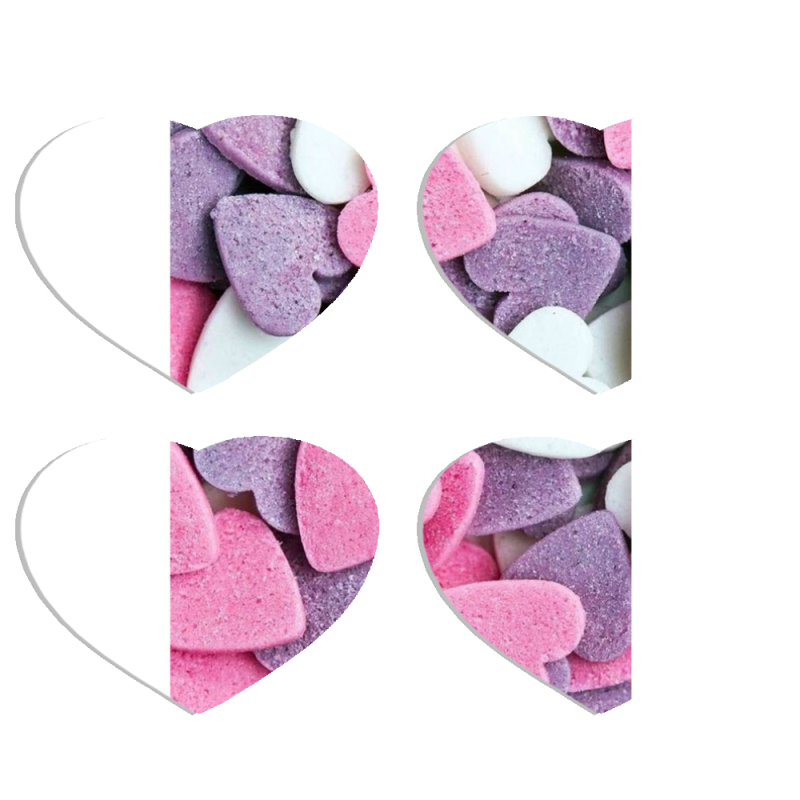 Магнитные фотопазлы Сердце 50 на 50 набор 4 штуки Сердечки