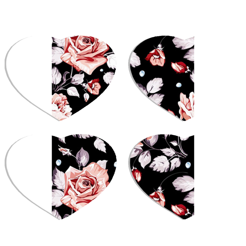 Магнитные фотопазлы Сердце 50 на 50 набор 4 штуки 