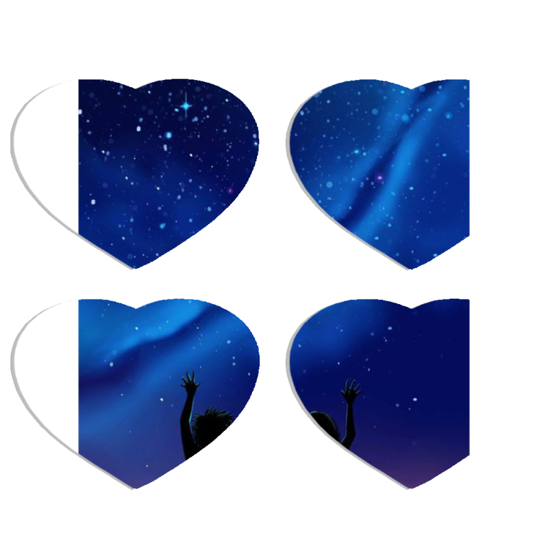 Магнитные фотопазлы Сердце 50 на 50 набор 4 штуки 