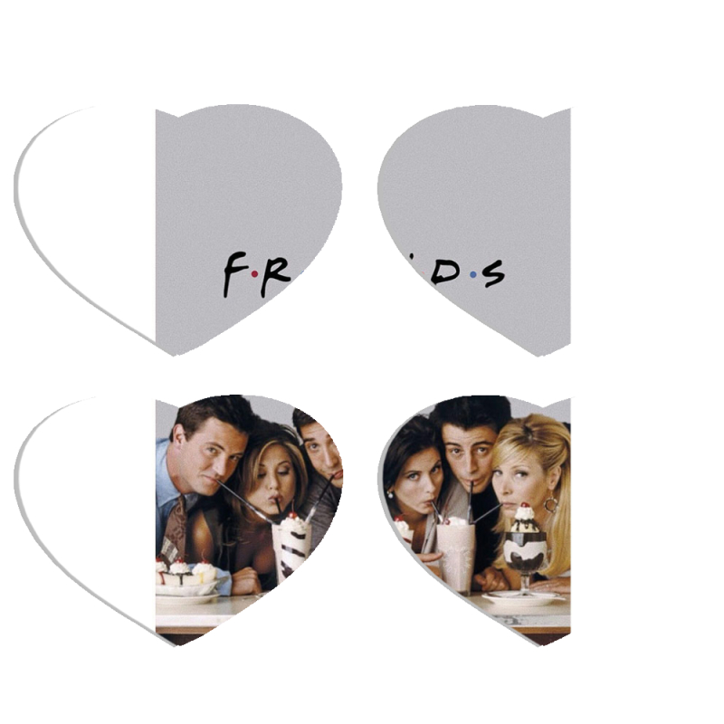 Магнитные фотопазлы Сердце 50 на 50 набор 4 штуки 