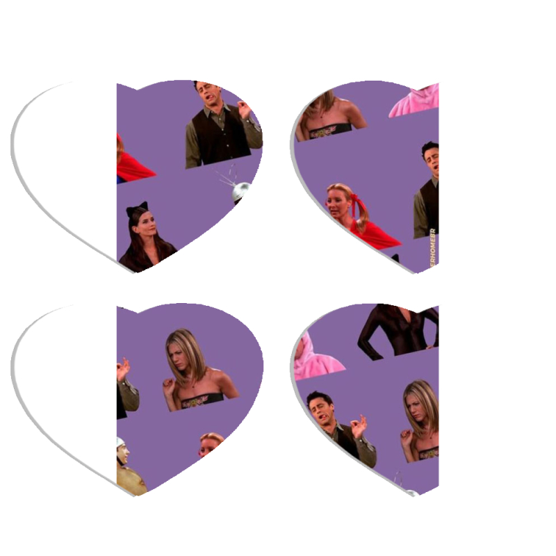 Магнитные фотопазлы Сердце 50 на 50 набор 4 штуки 