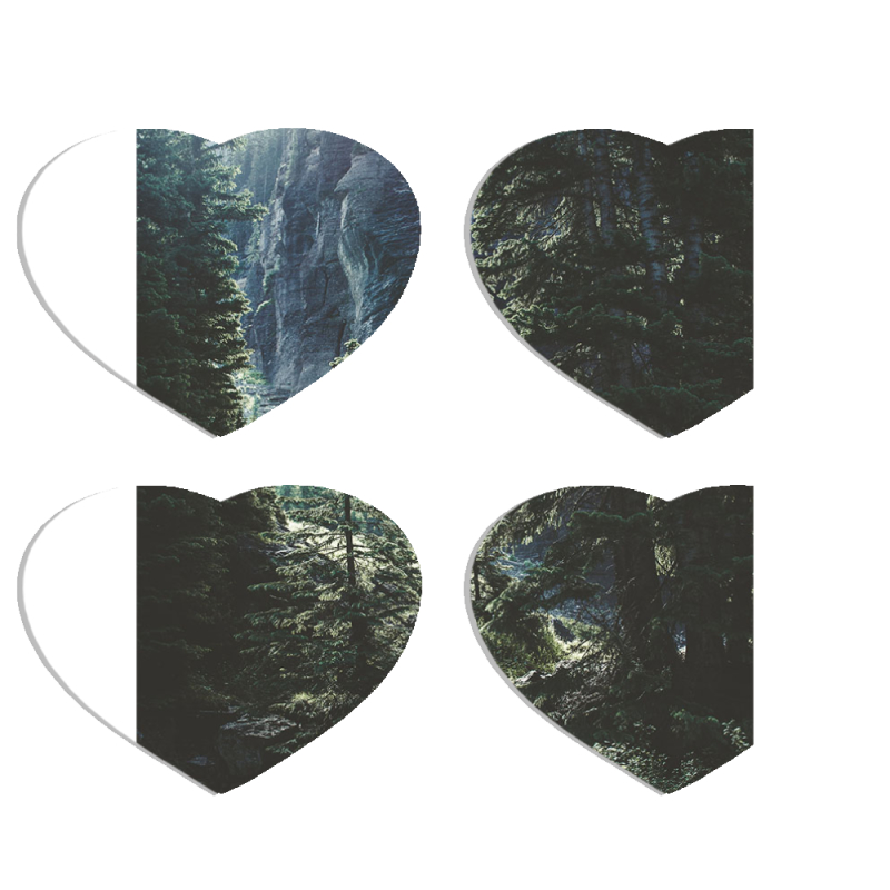 Магнитные фотопазлы Сердце 50 на 50 набор 4 штуки 