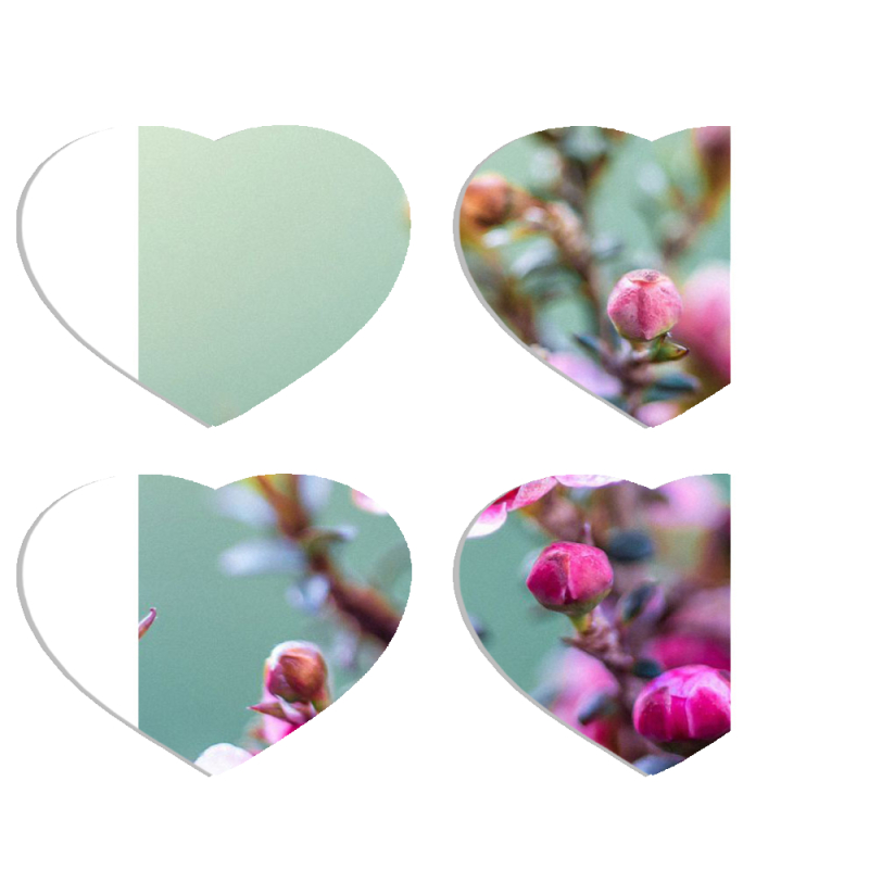 Магнитные фотопазлы Сердце 50 на 50 набор 4 штуки 