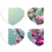 Магнитные фотопазлы Сердце 50 на 50 набор 4 штуки 