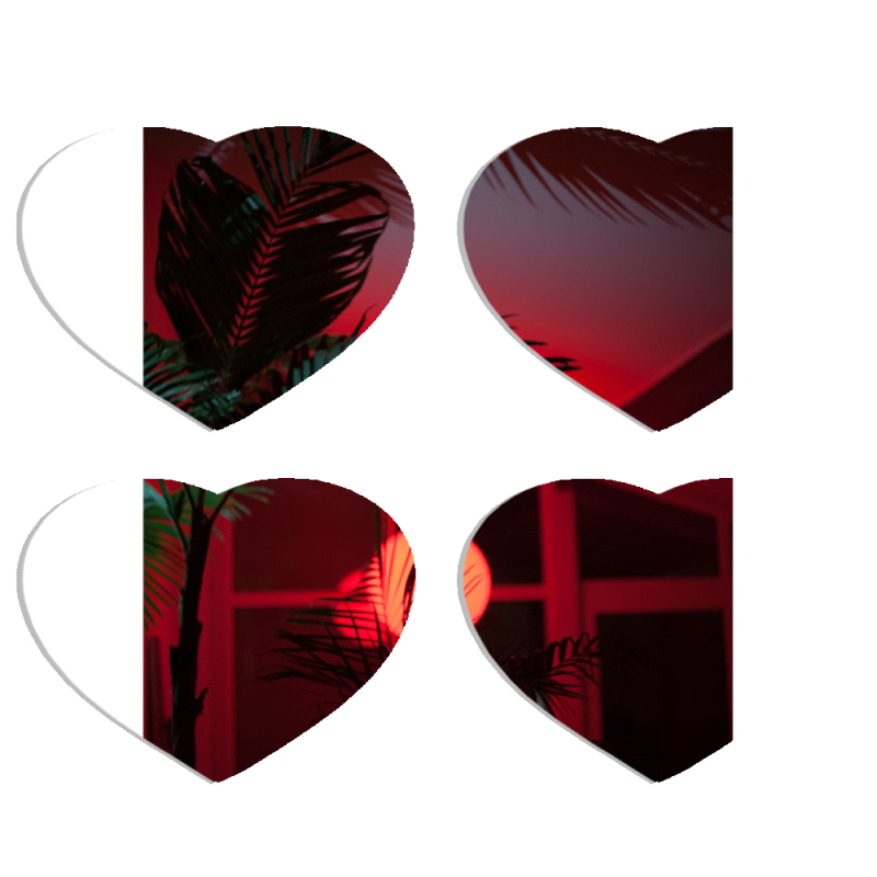 Магнитные фотопазлы Сердце 50 на 50 набор 4 штуки 