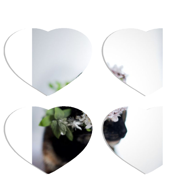 Магнитные фотопазлы Сердце 50 на 50 набор 4 штуки 