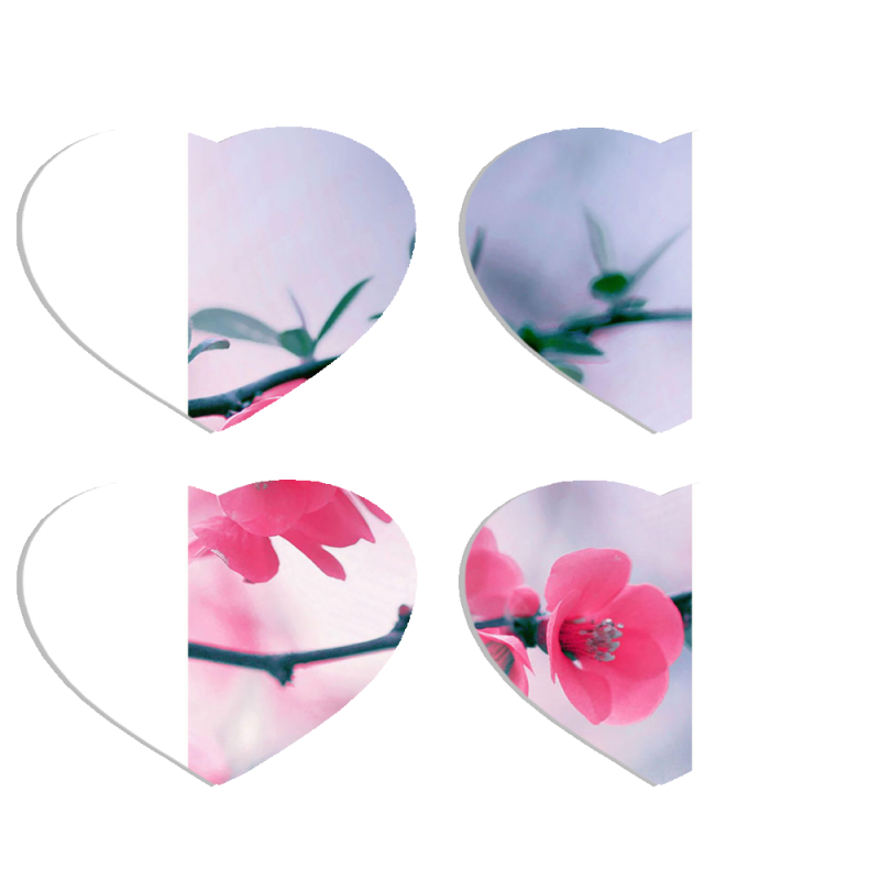 Магнитные фотопазлы Сердце 50 на 50 набор 4 штуки 