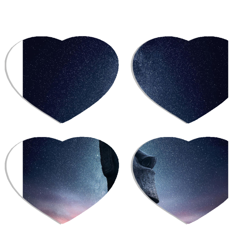 Магнитные фотопазлы Сердце 50 на 50 набор 4 штуки 