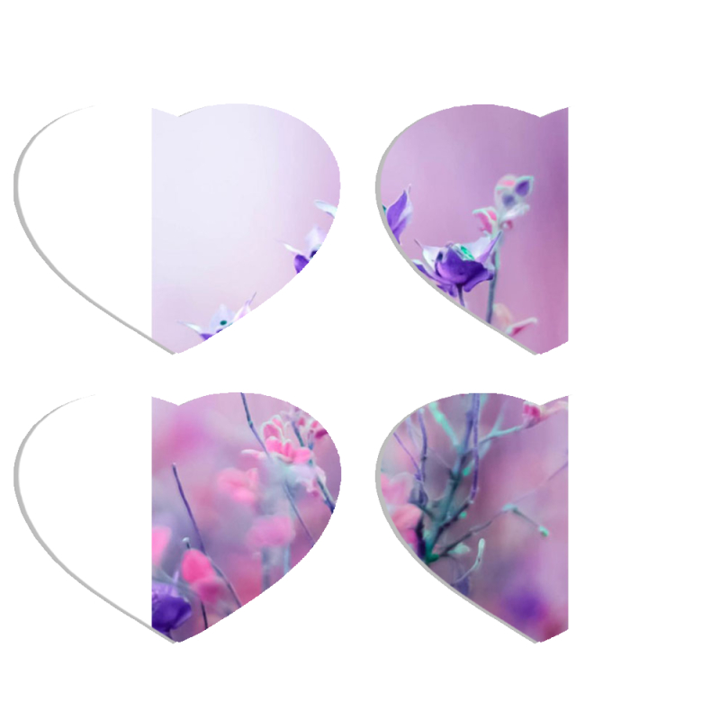 Магнитные фотопазлы Сердце 50 на 50 набор 4 штуки 